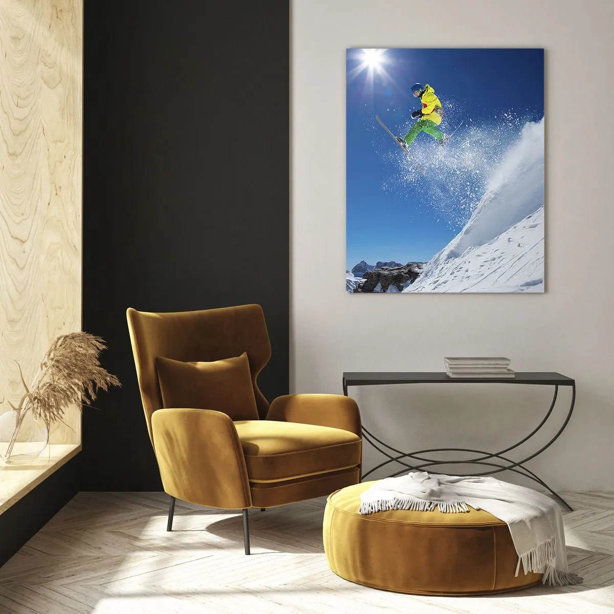 Üveg kép - Tánc a hegyekkel - 50x70 cm