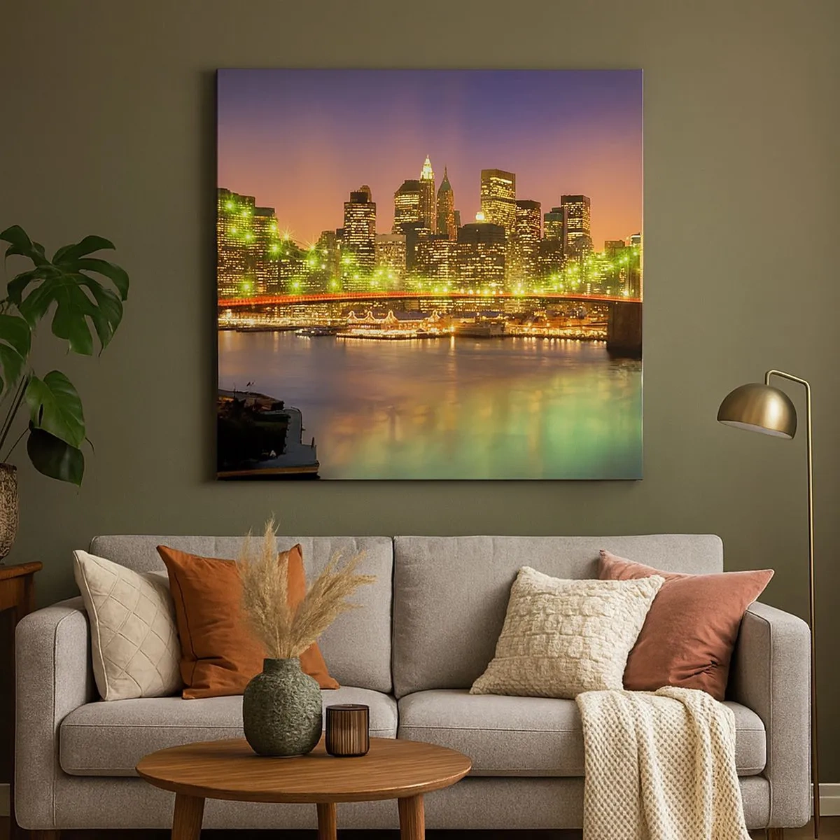 Vászonkép - Itt soha nem alszik el a fény - 30x30 cm