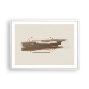 Poszter fekete keretben - Szürke fuvallat - 70x50 cm