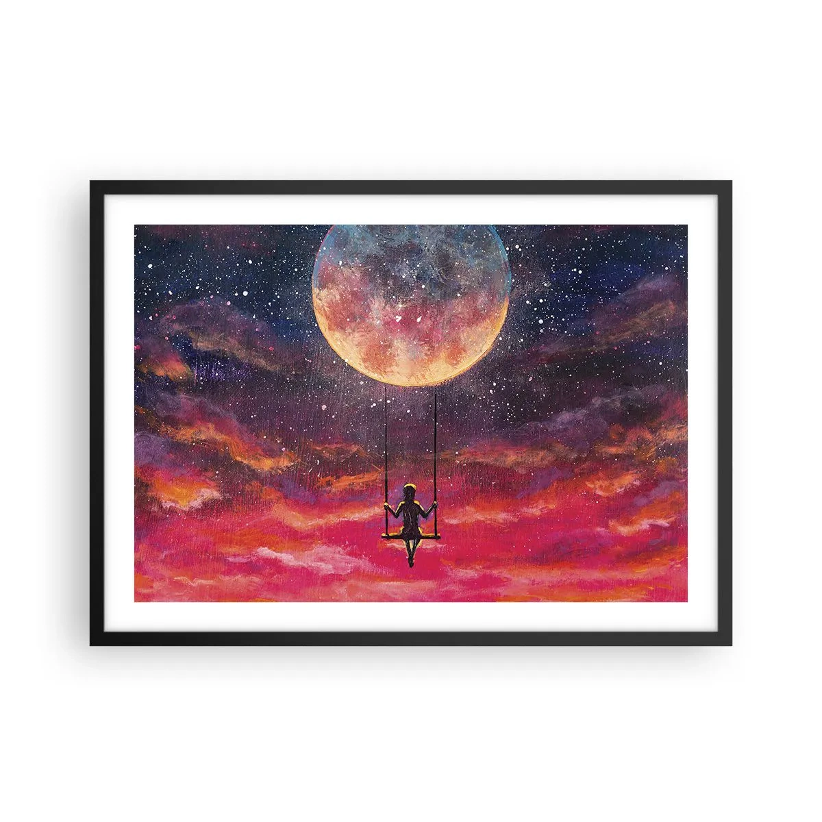 Poszter fehér keretben - Álmodozva - 70x50 cm