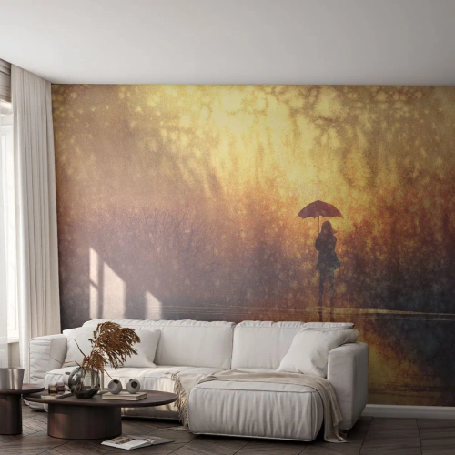 Fotótapéta Standard Eco - Érzem, hogy valaki engem néz - Absztrakció, Nő, Sétálj az esőben - 400x280 cm