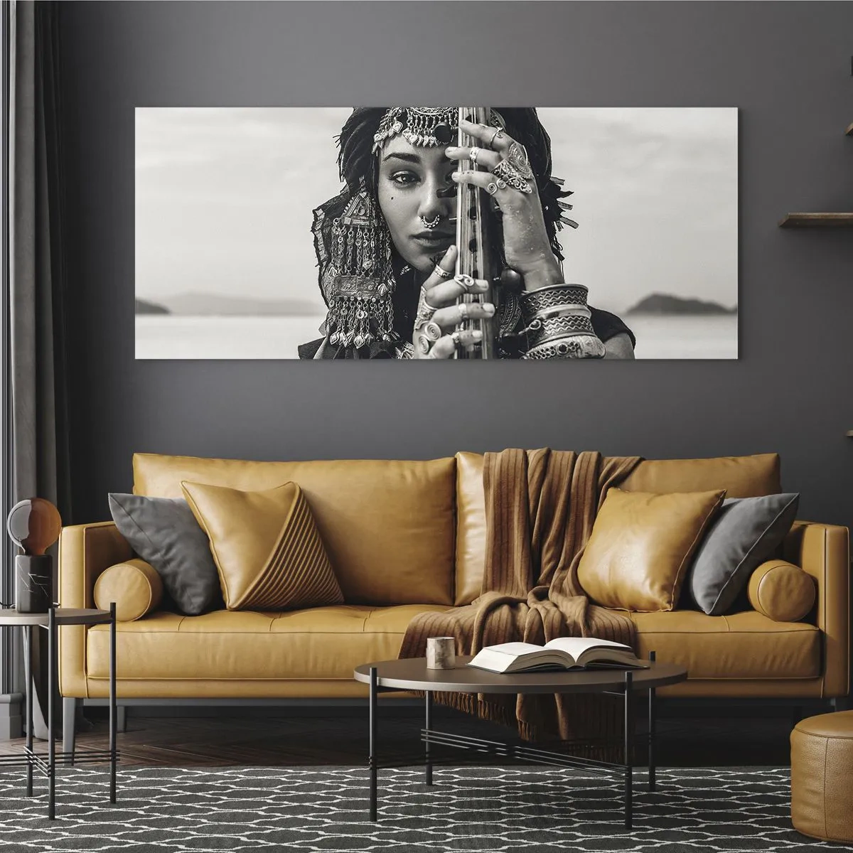 Üveg kép - Csak a keleti zene - 140x50 cm