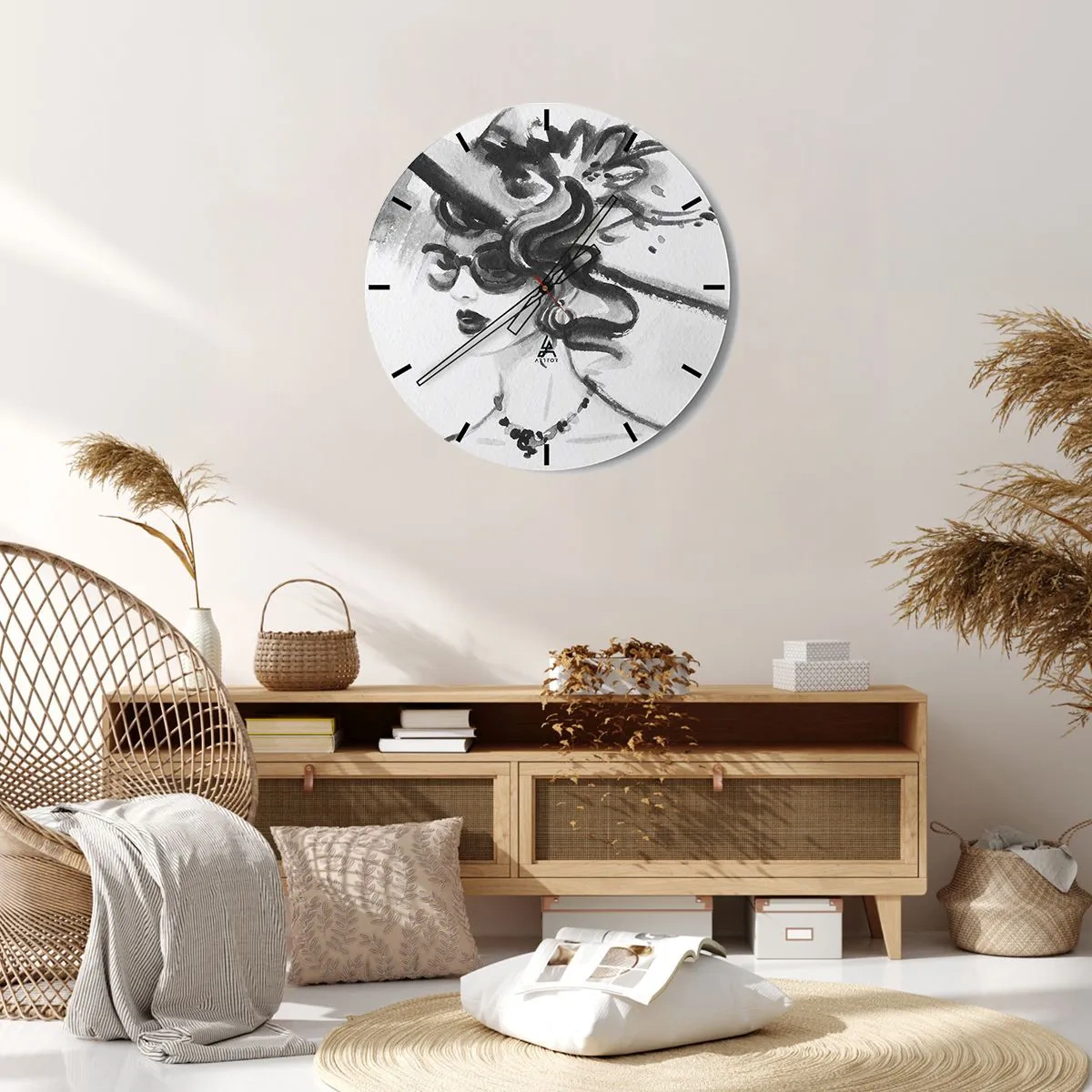 Falióra, Óra - Karakteres hölgy - 30x30 cm