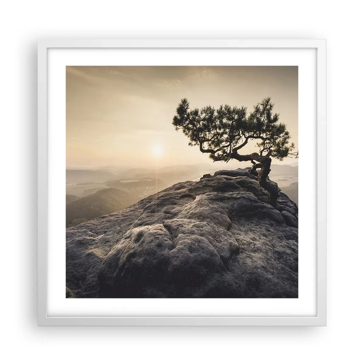 Poszter fekete keretben - Az élet mindig győz - 50x50 cm