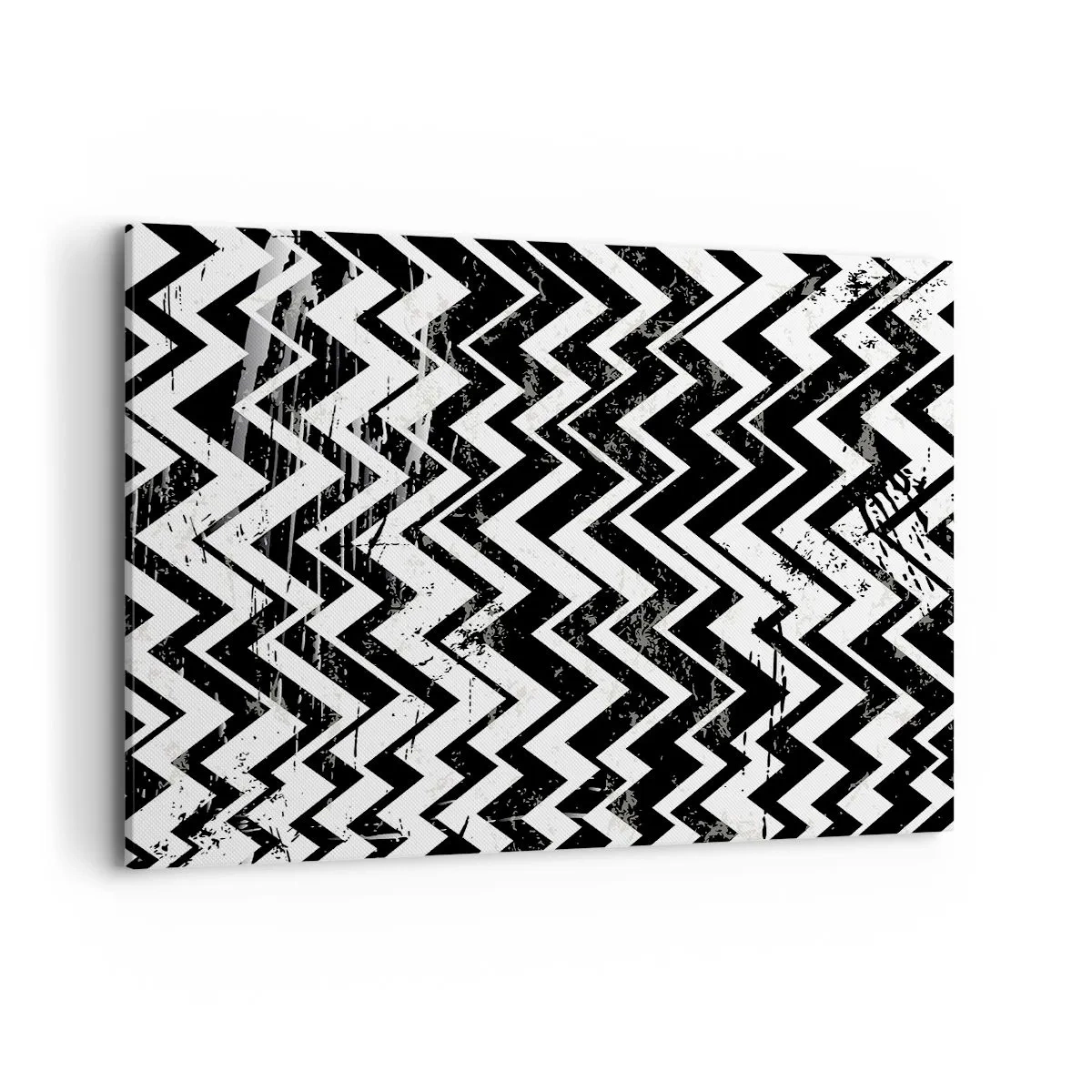 Vászonkép - Zyg-fehér, zag-fekete - 120x80 cm