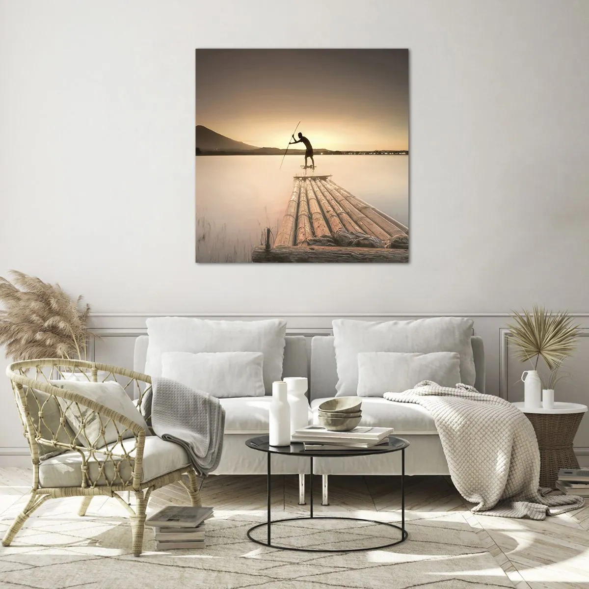 Üveg kép - Pihenés előtt - 70x70 cm