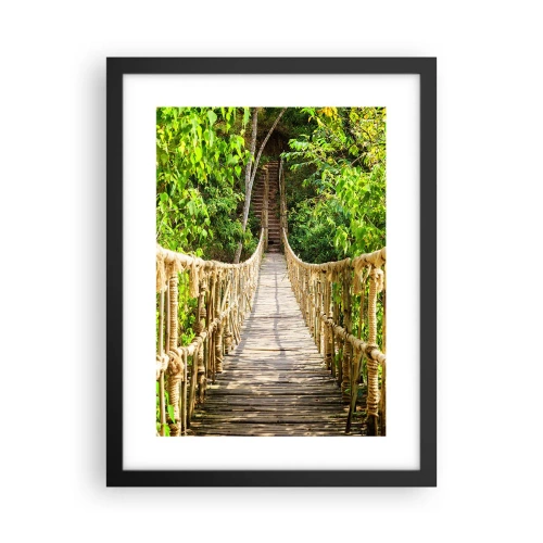 Poszter fehér keretben - Zöldben ragadva - 30x40 cm