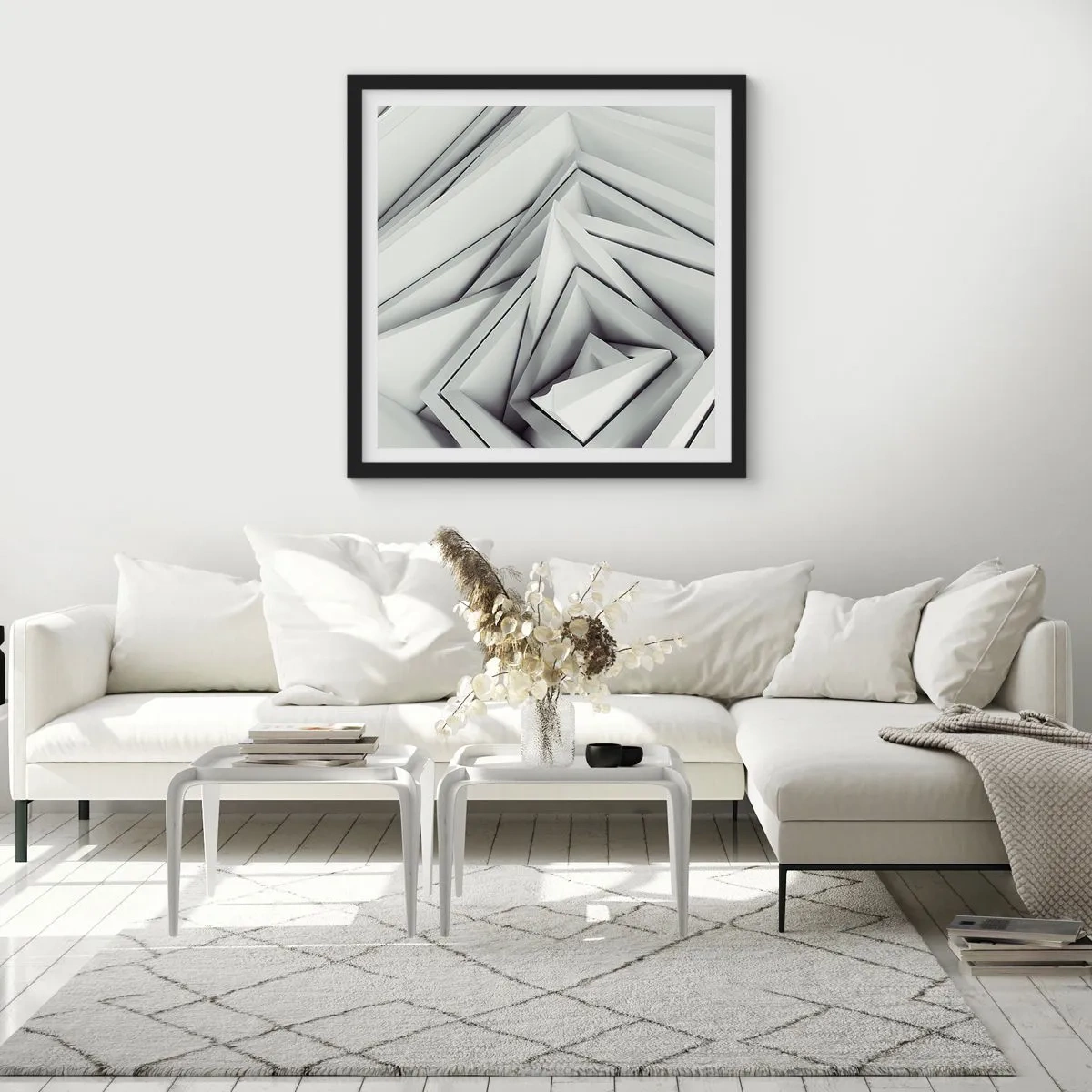 Poszter fehér keretben - Éles szögek bimbóznak - 50x50 cm