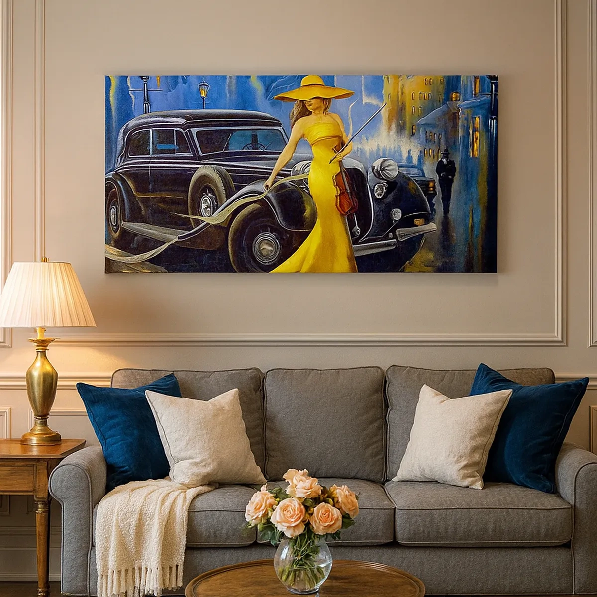 Vászonkép - Noktürn a hegedűre és a szerelemre - 30x30 cm