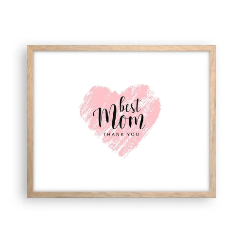 Poszter világos tölgy keretben - Mindig a megfelelő pillanat - 50x40 cm