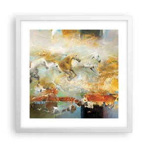 Poszter fekete keretben - Vágta a fényen át  - 40x40 cm