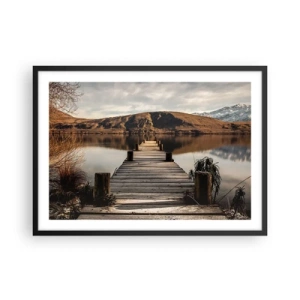 Poszter fehér keretben - Táj a csendben - 70x50 cm