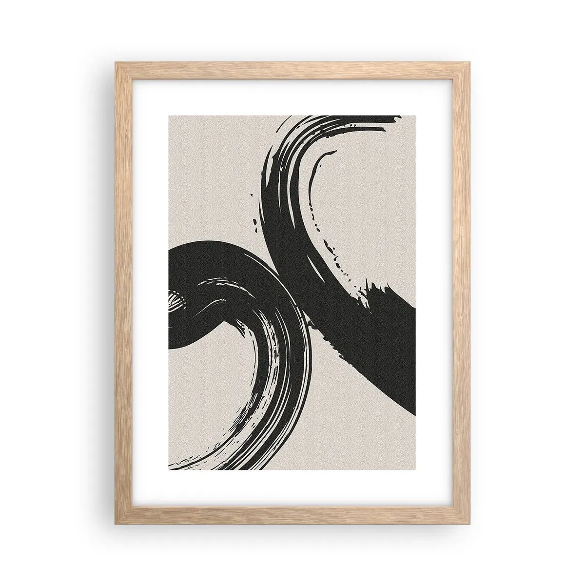 Poszter világos tölgy keretben - Söprő és körkörös - 30x40 cm