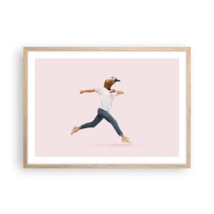 Poszter világos tölgy keretben - Egy csipetnyi abszurditás - 70x50 cm