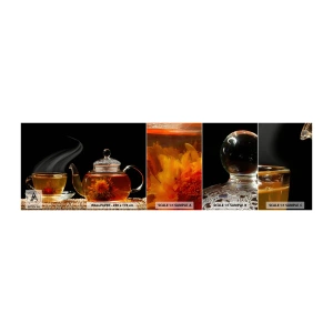 Fotótapéta Minta Öntapadós Deluxe Sticker - A teafőzés varázsa és művészete - Tea, Teáskanna, Teáscsésze - 100x30 cm