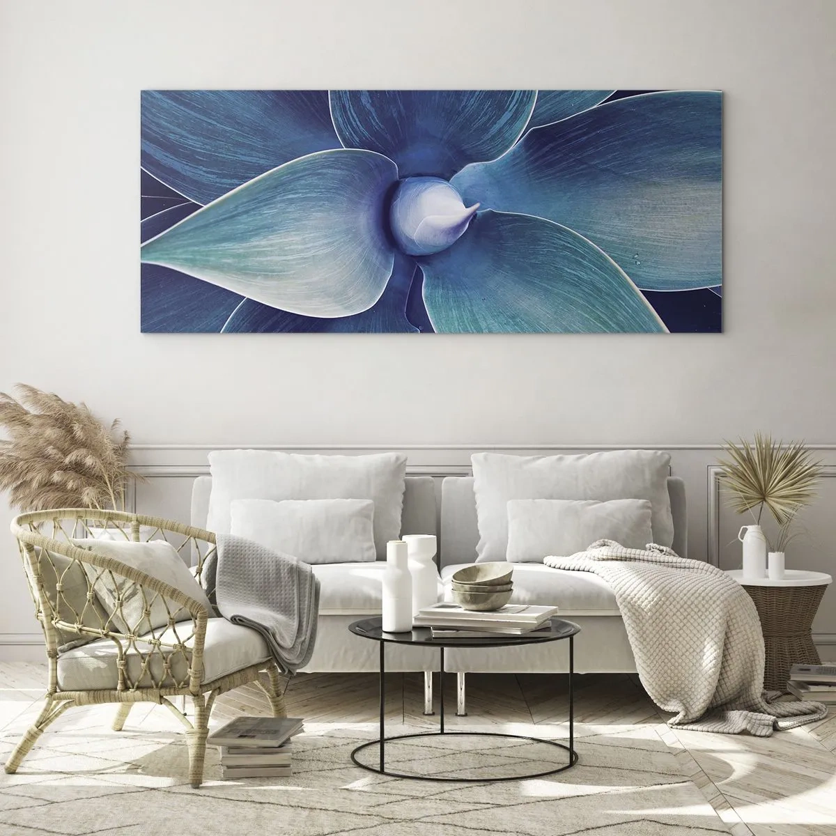 Üveg kép - Kékezve az égből - 120x50 cm