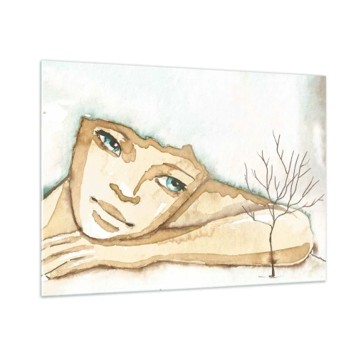 Üveg kép - A csendből nő ki a költészet fája - 100x70 cm