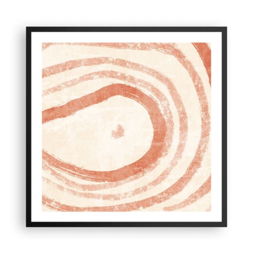 Poszter fehér keretben - Korallkörök - kompozíció - 60x60 cm