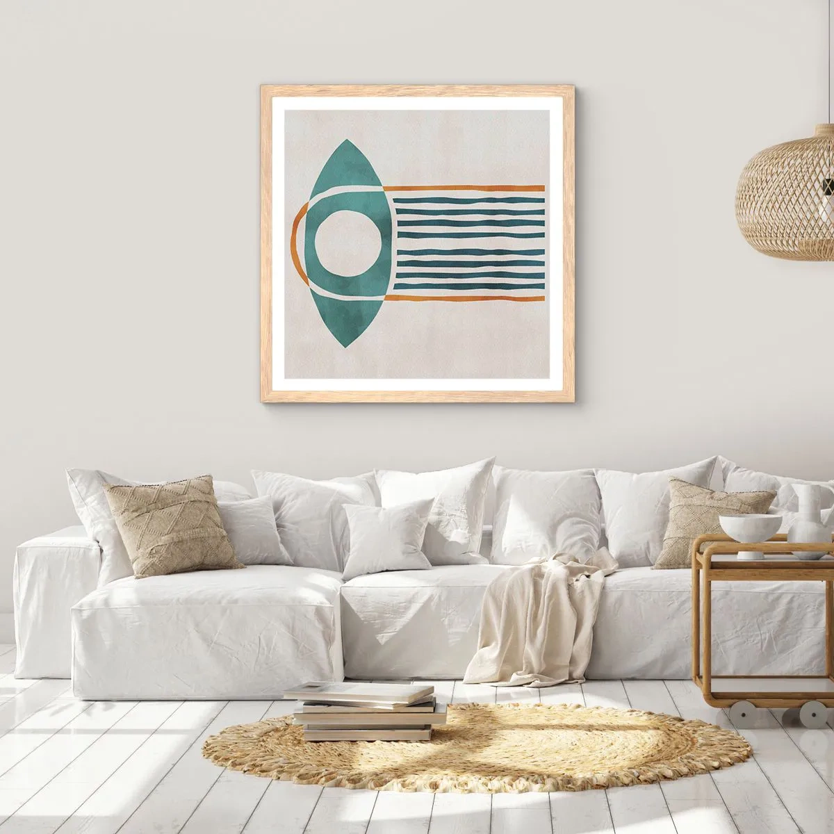 Poszter világos tölgy keretben - Jelek és rituálék - 30x30 cm