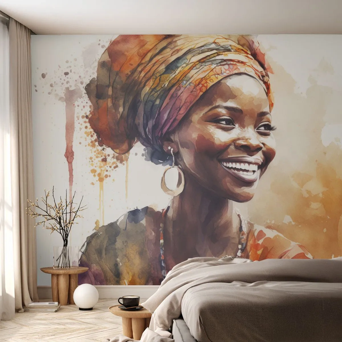 Fotótapéta Premium Canvas - Afrikai királynő - Nő, afro-amerikai, portré - 350x256 cm
