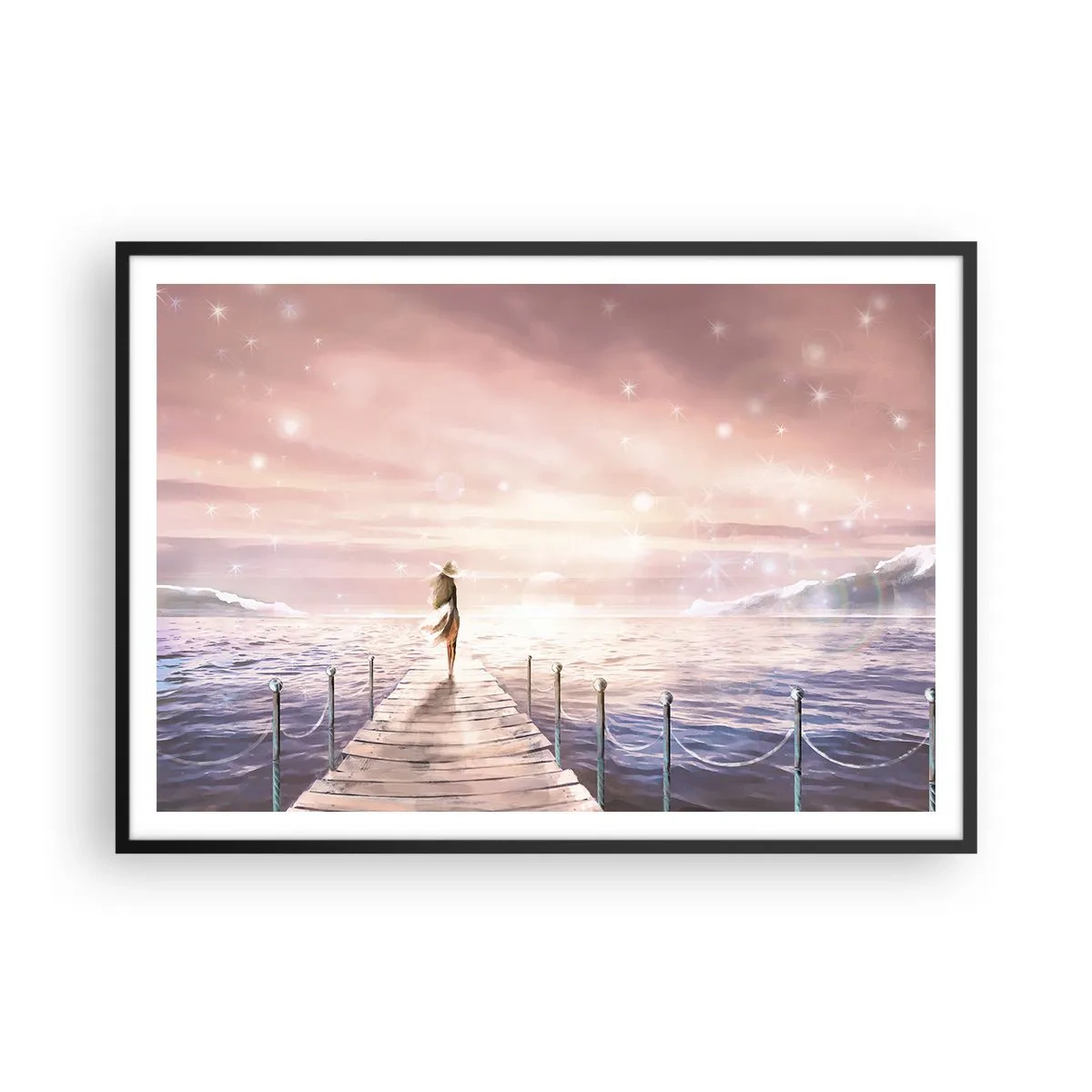 Poszter fehér keretben - Egy álom fényében - 100x70 cm