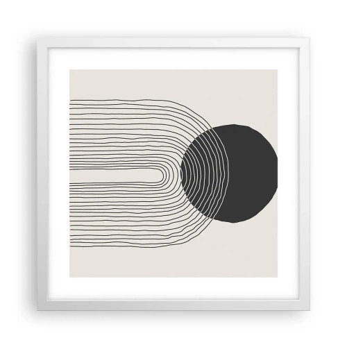 Poszter fekete keretben - Remegés és biztosság - 40x40 cm