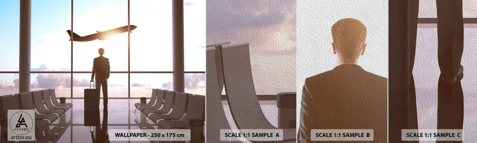 Fotótapéta Minta Premium Sand - Van időd, lassíts - Repülőtér, Repülőgép, Utazások - 100x30 cm