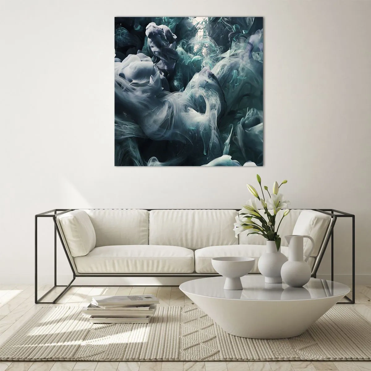 Üveg kép - A színek mozgása - 70x70 cm