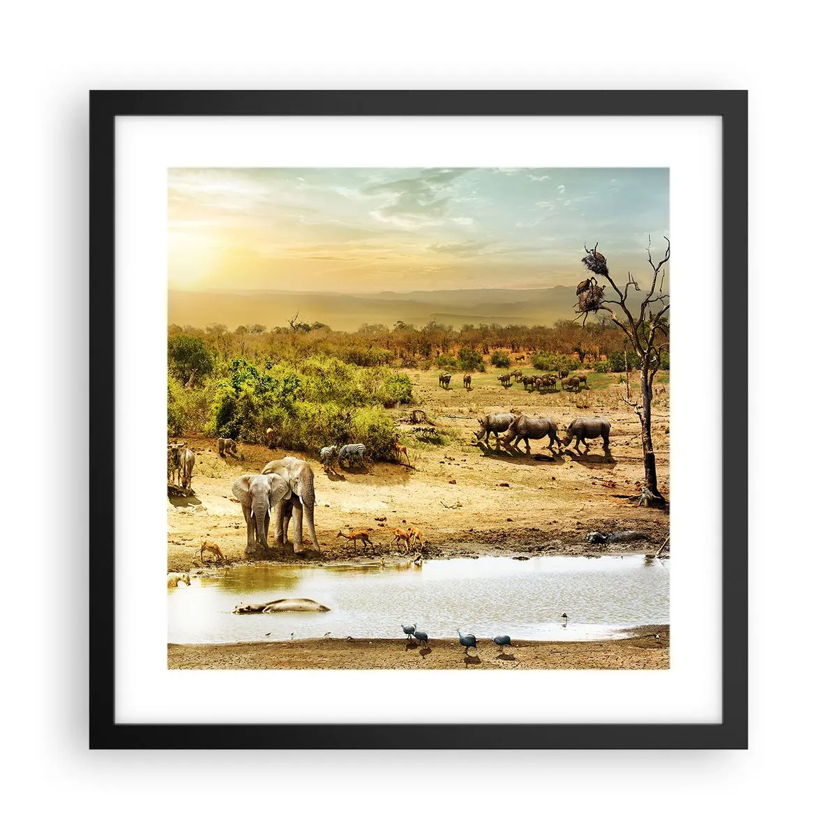 Poszter fehér keretben - „Z Edenu zaś wypływała rzeka…" - 40x40 cm