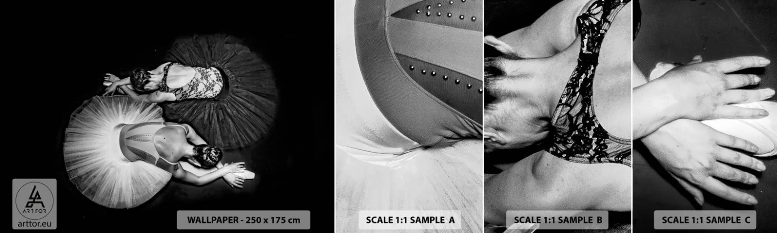 Fotótapéta Minta Standard Eco - Jin és jang – tökéletes egyensúly - Balerina, Balett, Tánc - 100x30 cm