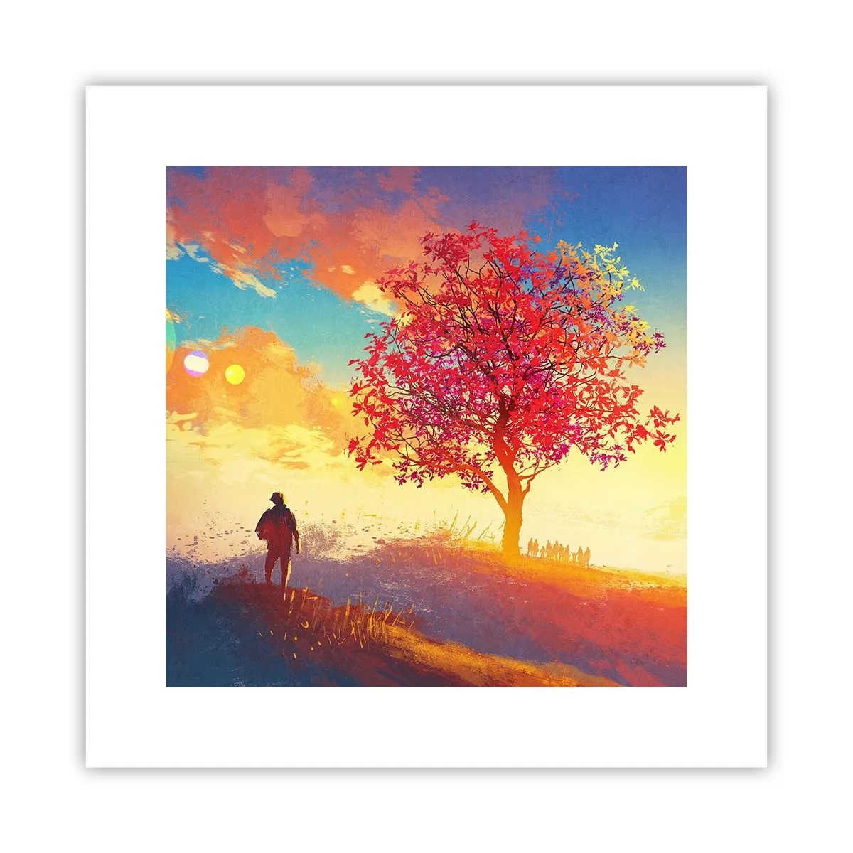 Poszter - Zarándok a célállomáson - 30x30 cm