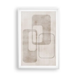 Poszter fekete keretben - Geometrikus fúga - 61x91 cm