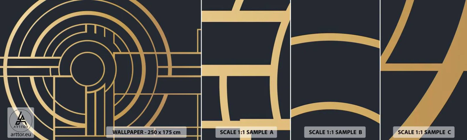 Fotótapéta Minta Öntapadós Deluxe Sticker - A dolgok fordulatai - Absztrakció, Darab, Grafika - 100x30 cm