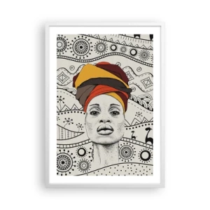 Poszter fekete keretben - Afrikai portré - 50x70 cm