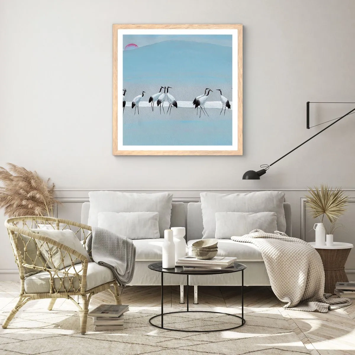 Poszter világos tölgy keretben - Egy forró nap után - 40x40 cm