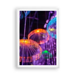 Poszter fekete keretben - Világító szökőkút - 70x100 cm