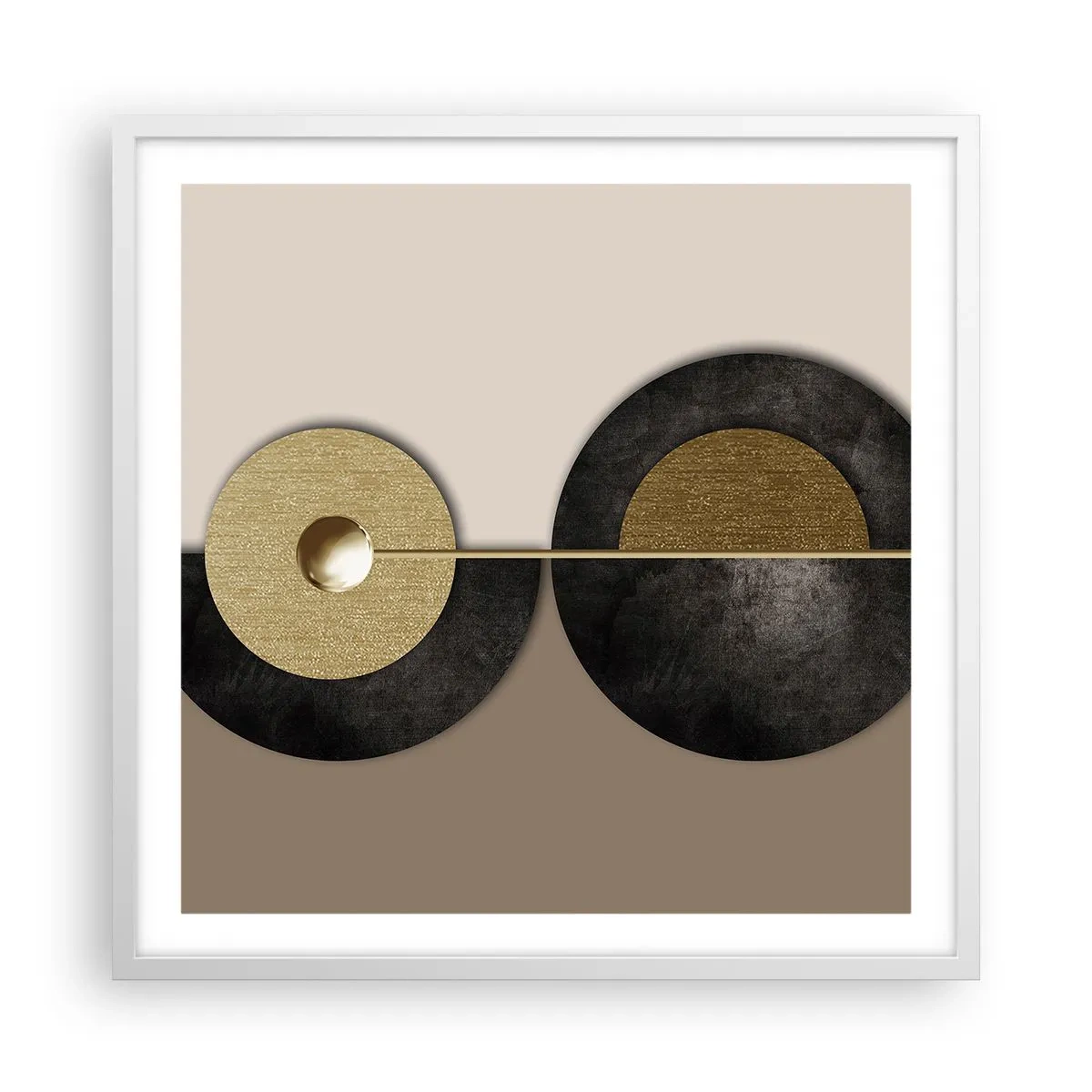 Poszter fekete keretben - Variációk egy kör körül - 60x60 cm