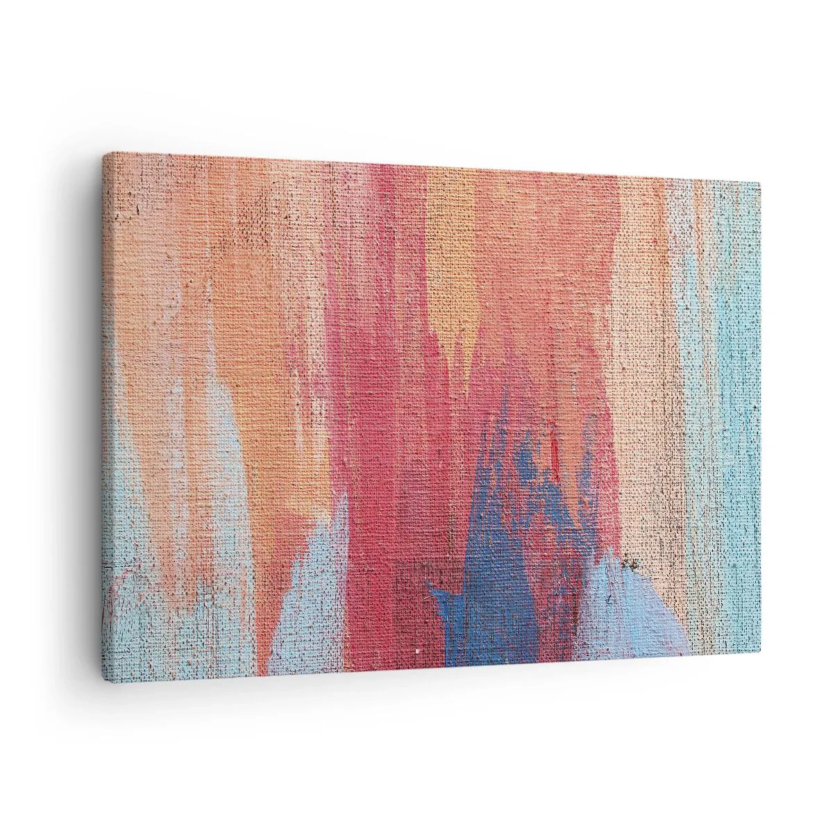 Vászonkép - Színes absztrakt ecsetvonások - 70x50cm - Szivárványon  kiúszva - Modern fali dekoráció nappalihoz és hálószobához ARTTOR