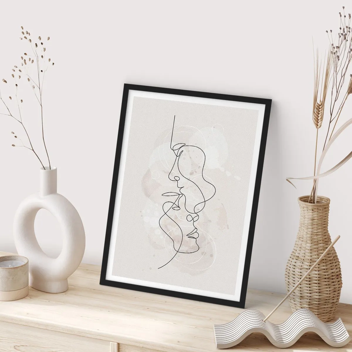 Poszter fehér keretben - Ölelésbe gabalyodva - 40x50 cm