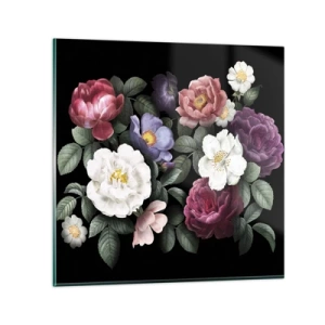 Üveg kép - Az angol kertből - 30x30 cm