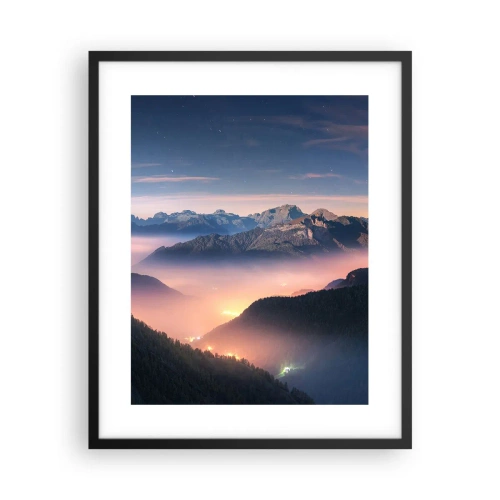 Poszter fehér keretben - Fény a völgyekben - 40x50 cm