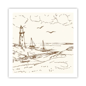 Poszter - A nyár emlékeinek vázlata - 60x60 cm