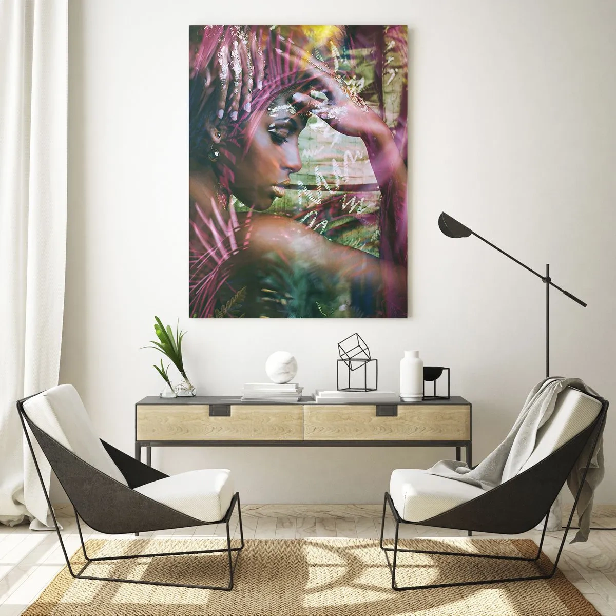 Üveg kép - Anyatermészet a dzsungelben - 50x70 cm