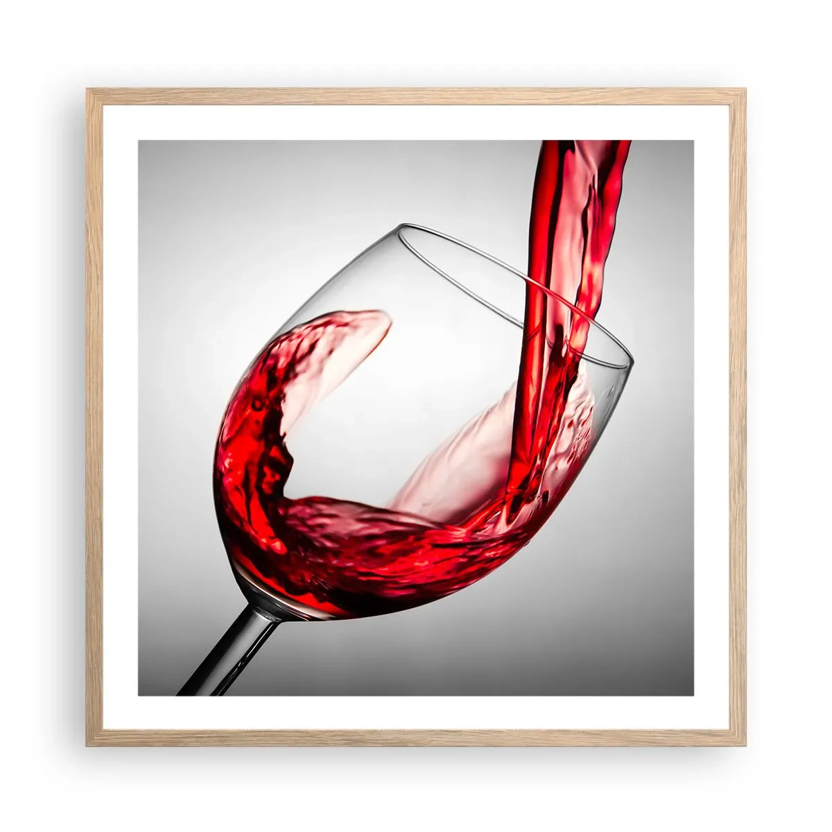 Poszter világos tölgy keretben - Szín - mozgás - hang - 60x60 cm