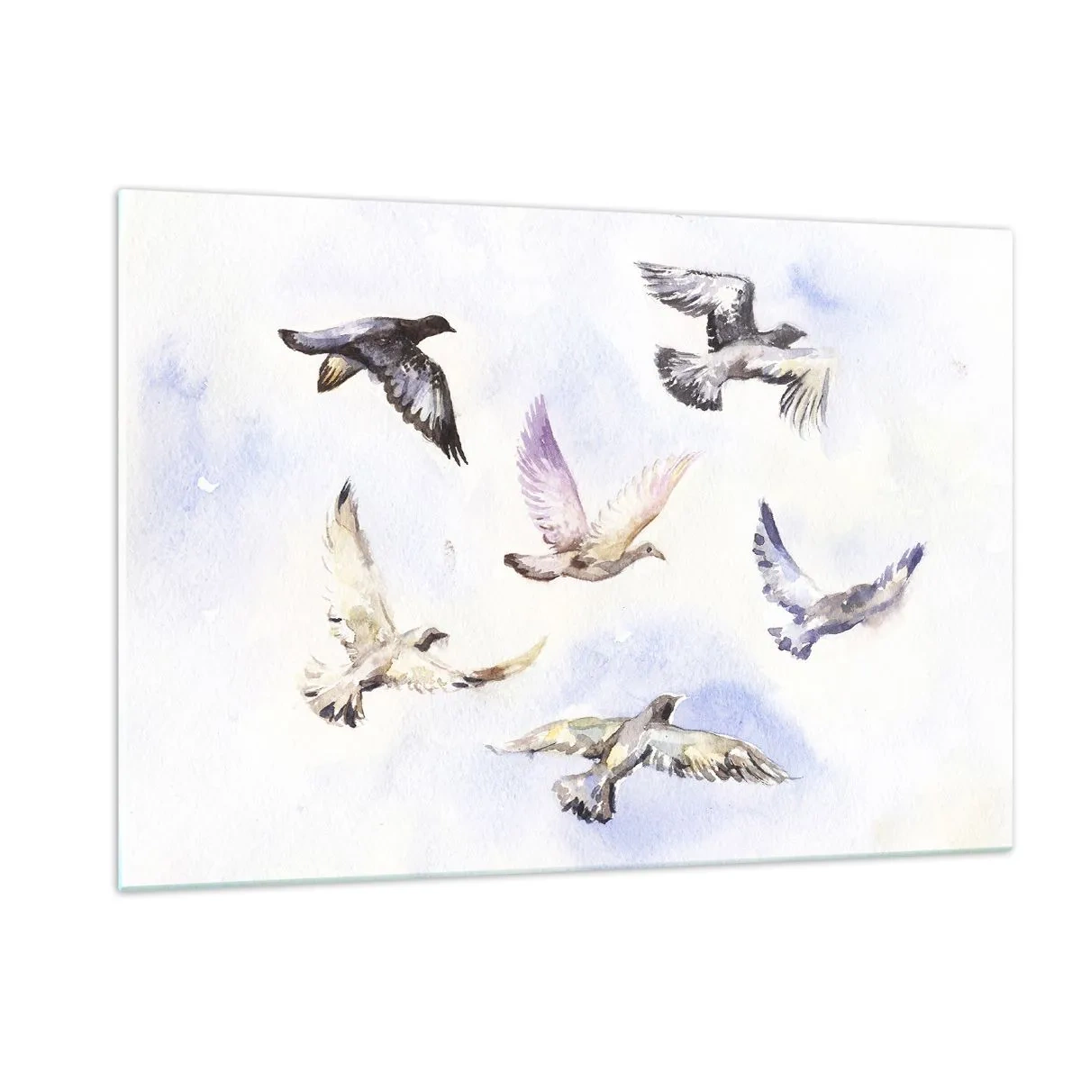 Üveg kép - Szabadság szürkében és kékben - 120x80 cm