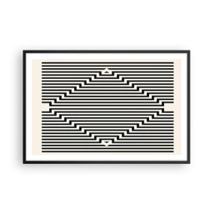 Poszter fehér keretben - Geometrikus illúzió - 91x61 cm