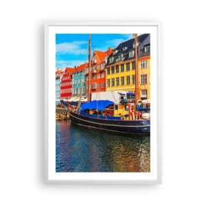 Poszter fekete keretben - Örömteli rakpart - 50x70 cm