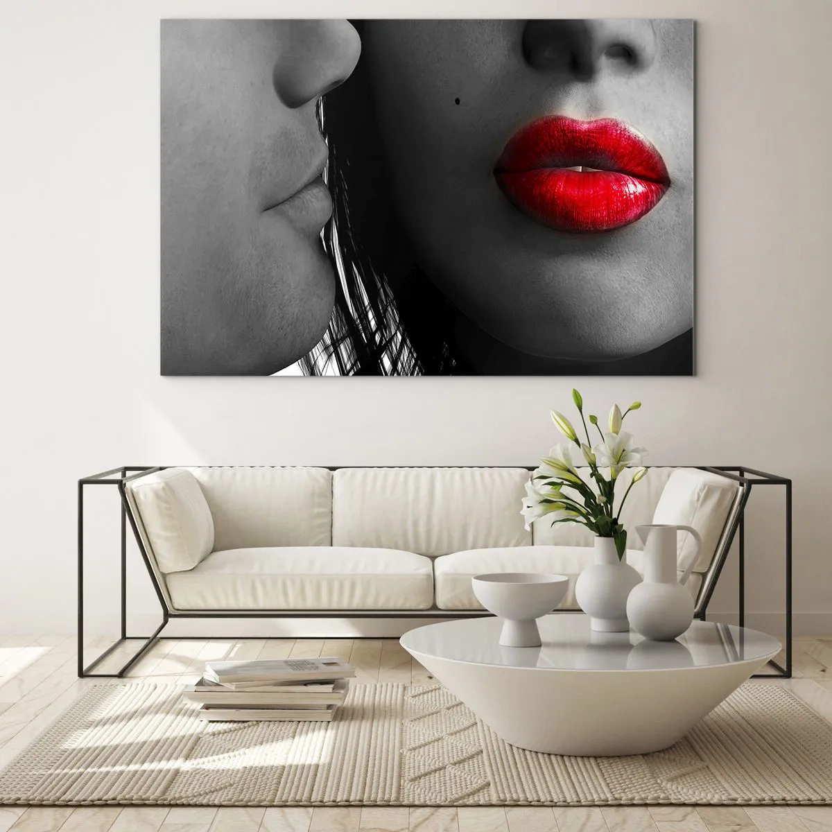 Üveg kép - Szemtől szembe  - 100x70 cm