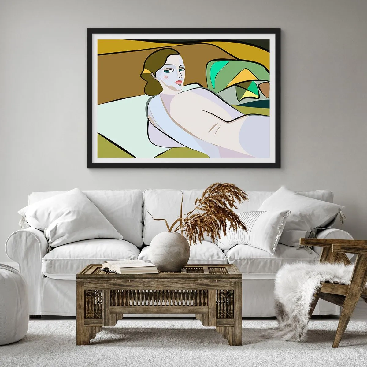 Poszter fehér keretben - Intim portré - 100x70 cm