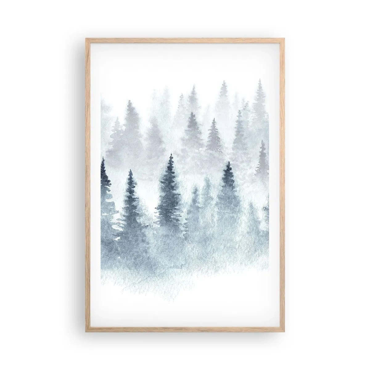 Poszter világos tölgy keretben - Ködbe burkolózva - 61x91 cm
